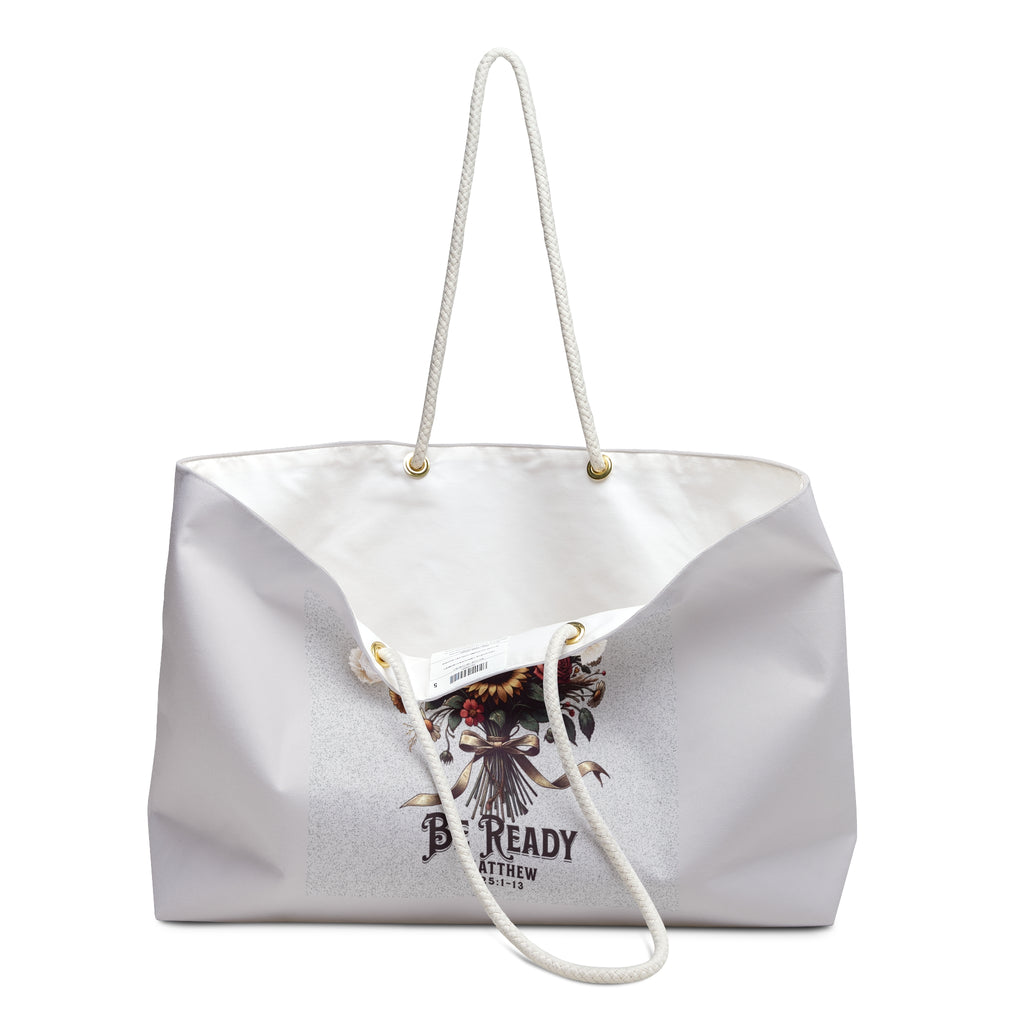 Weekender Bag - "Be Ready" Floral Travel Tote