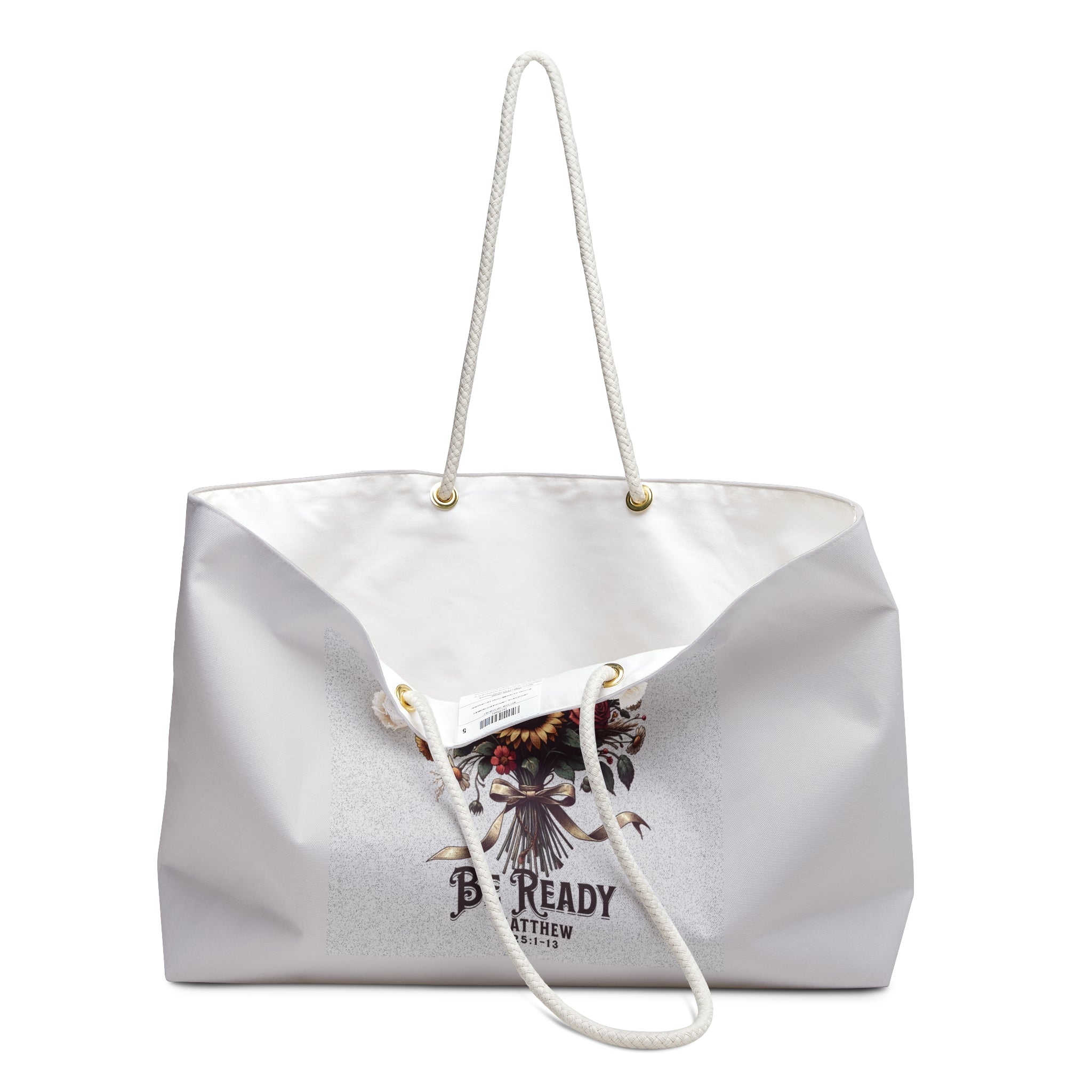 Weekender Bag - "Be Ready" Floral Travel Tote