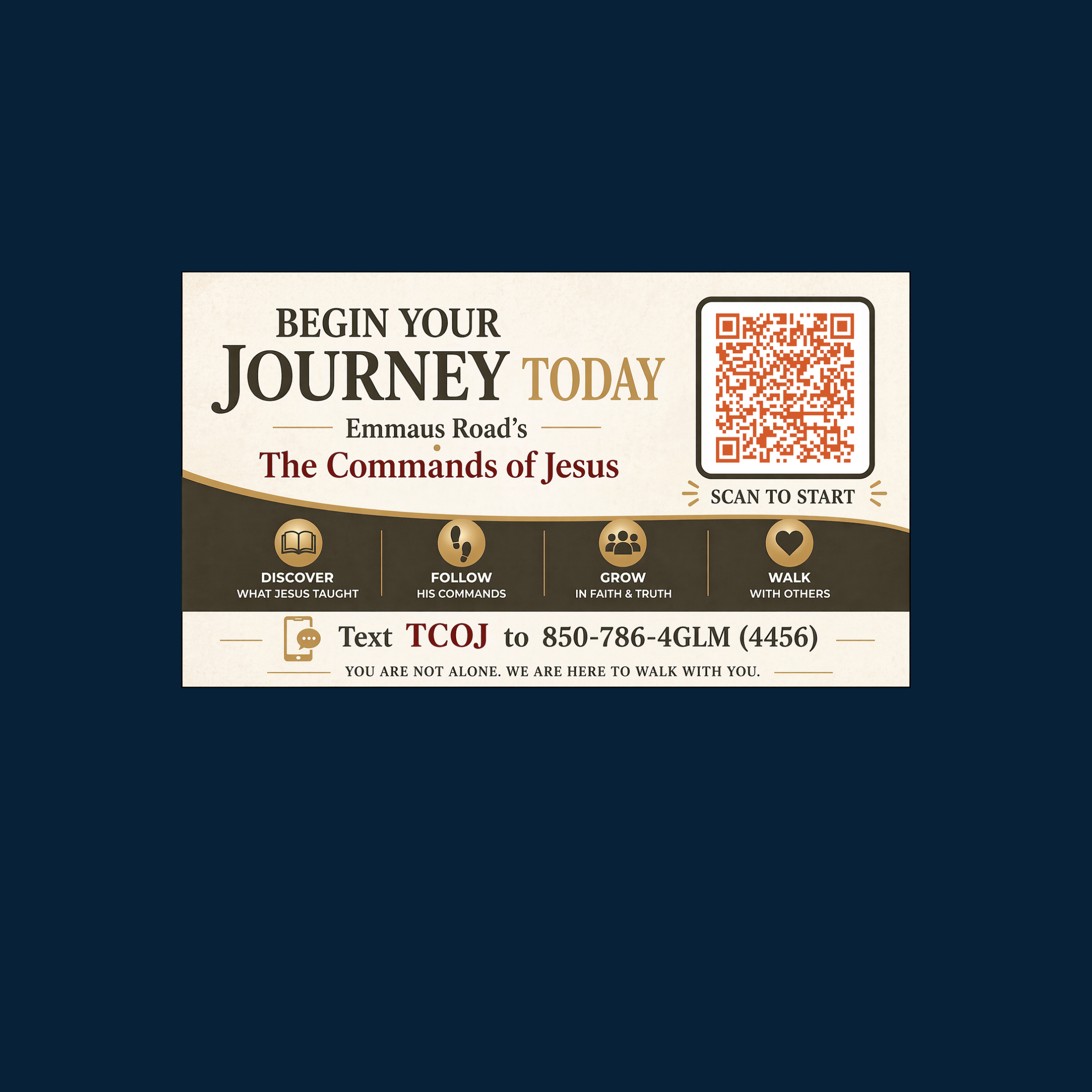Emmaus Road: The Commands of Jesus Invitation Card